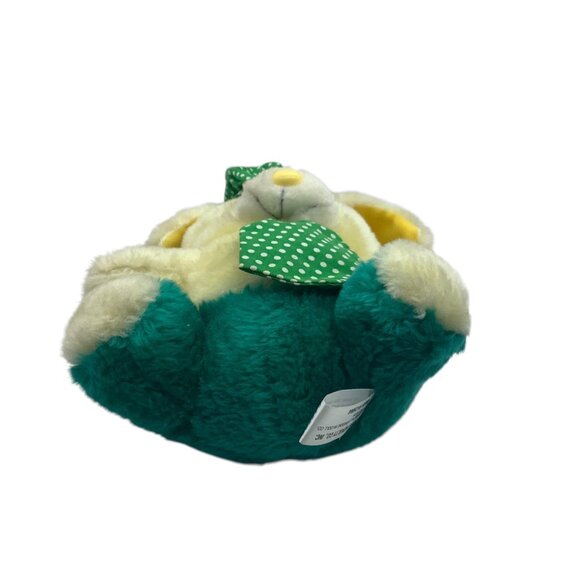 Vtg 1982 A&B Novelty Co. Plush Bunny Toy Green Polka Dot Hat Tie Stuffed Animal - Picture 7 of 10